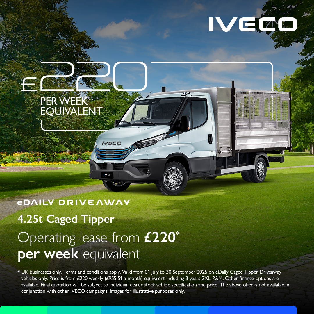eDAILY DRIVEAWAY CAGED TIPPER NOW AVAILABLE WITH MONTHLY OPERATING LEASE
